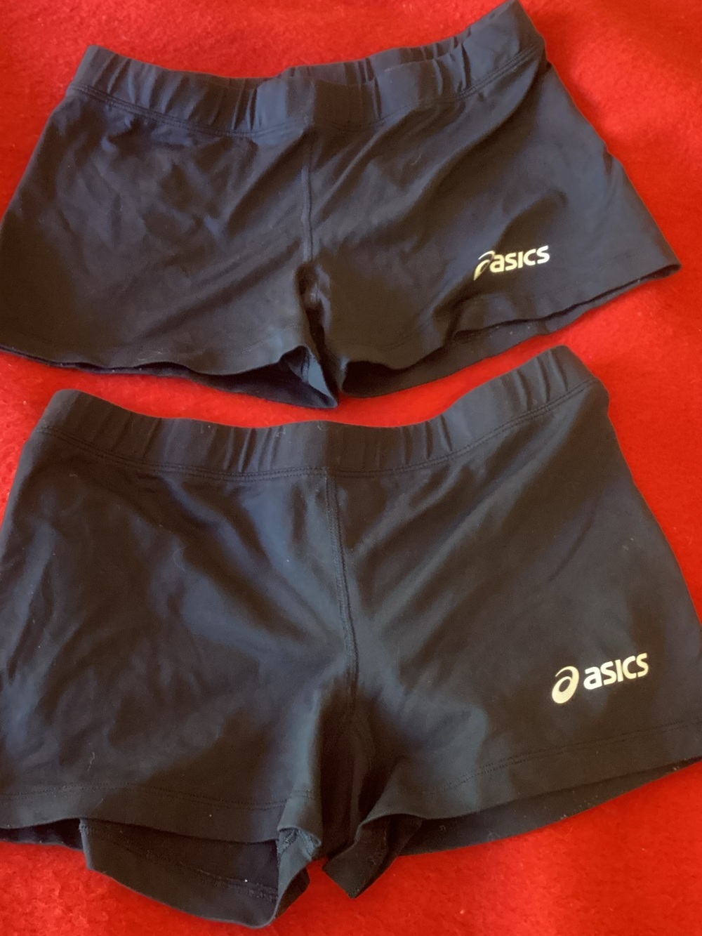 2 ASICS Black Women’s Athletic Shorts with Logo